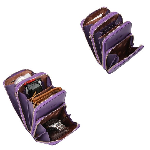 Crossbody Phone Purse Touch Screen Bag 3 Tiers - Multiple Colors - Picture 13 of 16